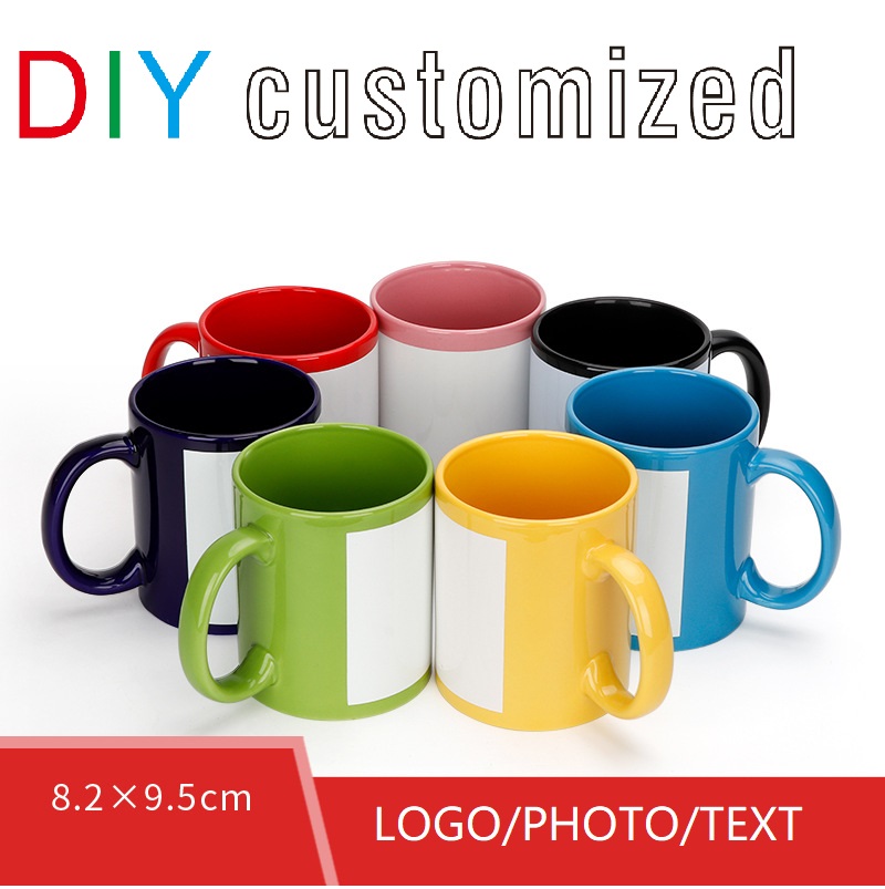 Sublimation Mug White - 블랙 컵 DIY 로고 세라믹 350ML