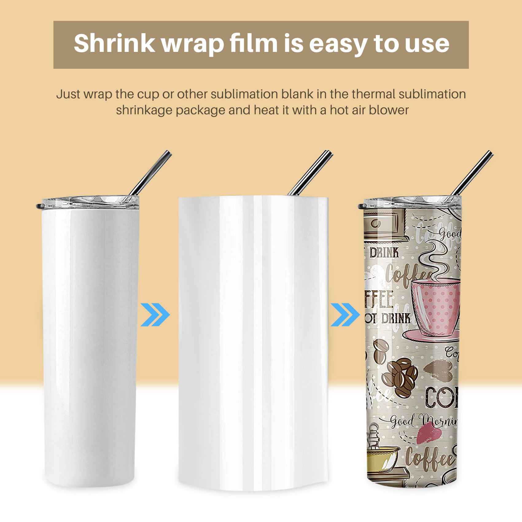 A19F-8X12인치 승화 인쇄용 수축 필름, 텀블러, - Sublimation Mug White 리뷰 및 가격